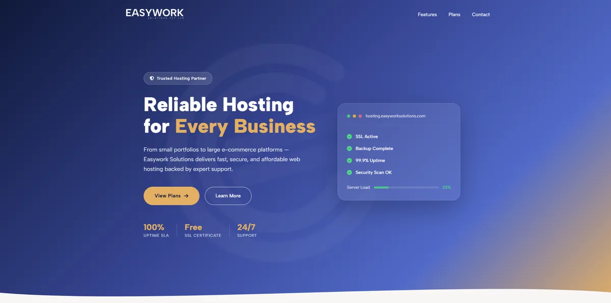 EasyWork Hosting — built by EasyWork Solutions