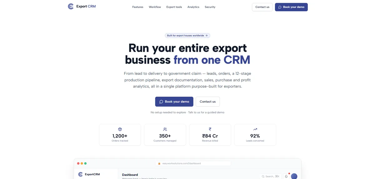 Export CRM — built by EasyWork Solutions